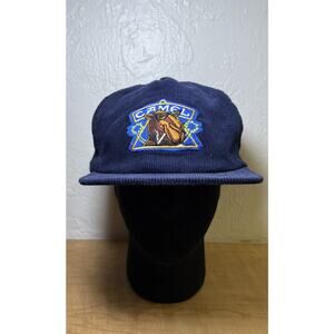 Vtg Joe Camel Smooth Character Dark Blue Corduroy Cap Hat 90s Cigarette Promo